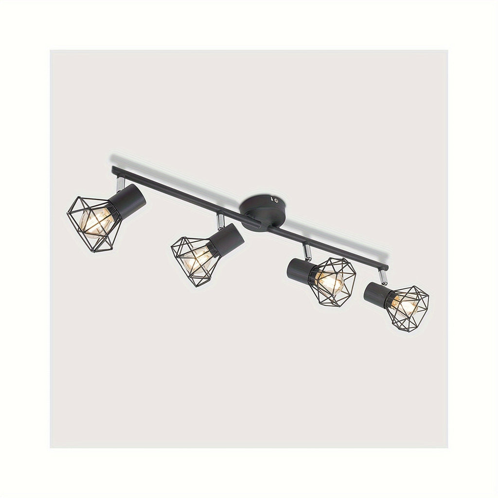 Industrial 4-Light Semi-Flush Ceiling Light-1