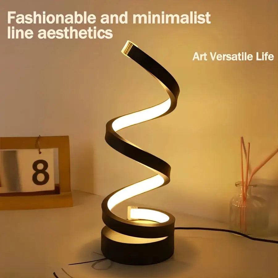 NNEOBA Modern Spiral LED Table Lamp-1
