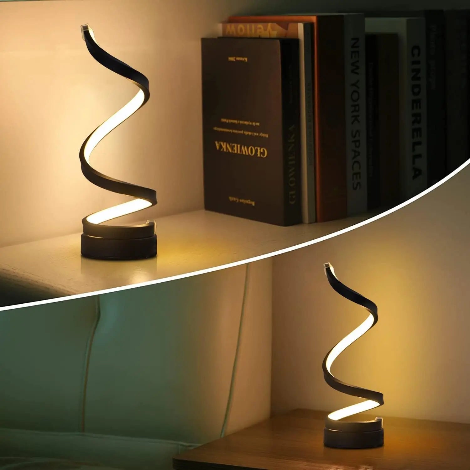 NNEOBA Modern Spiral LED Table Lamp-4