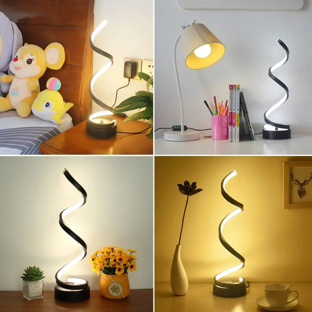 NNEOBA Modern Spiral LED Table Lamp-2