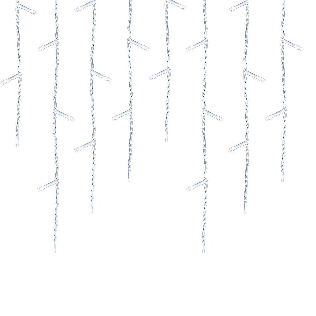 LED icicle light curtain in 2 sizes, cold white with 230 LEDs-0
